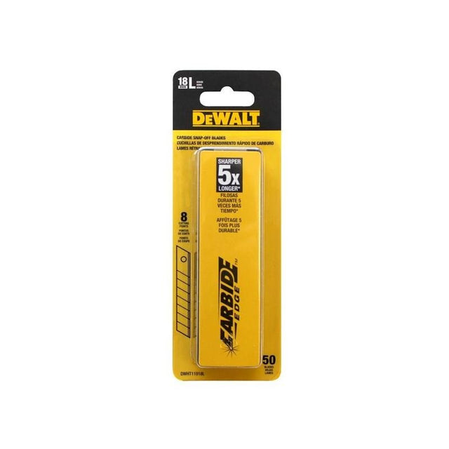 DEWALT | DWHT11918L 50 pack Carbide Edge L Series Blades DWHT11918L - Mississauga Hardware Centre IncDEWALTDWHT11918L
