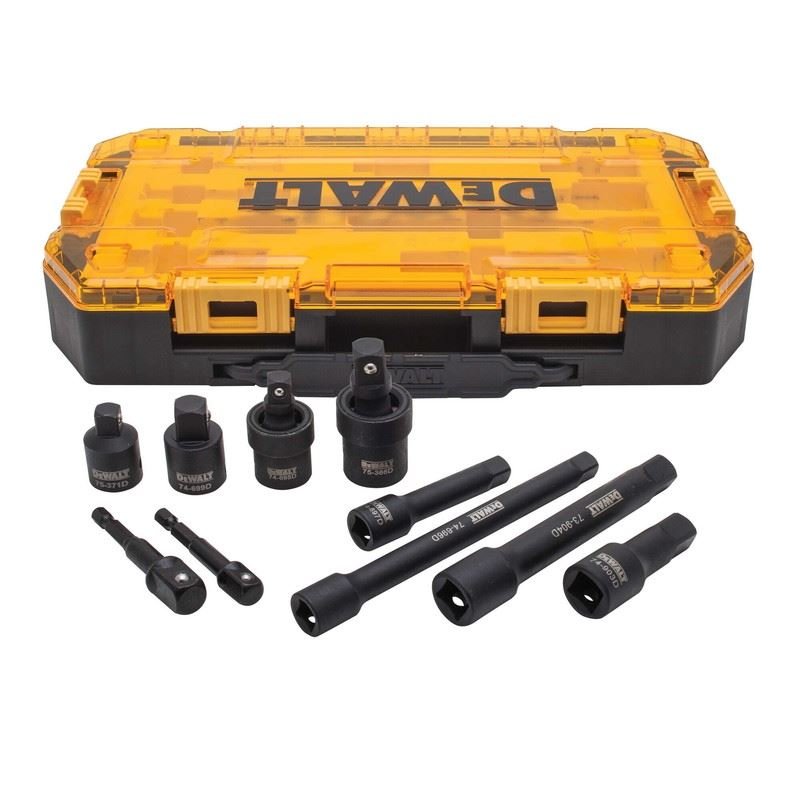 DEWALT DWMT74741 10pc 3/8 in and 1/2 in Drive Impact Socket Accessory ...