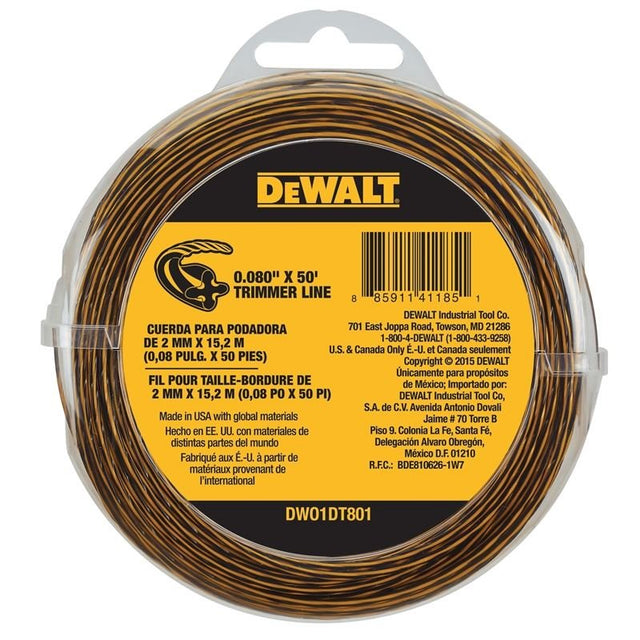 DeWalt DWO1DT801 0.080 in X 50 Ft String Trimmer Replacement Line - Mississauga Hardware Centre IncDEWALTDWO1DT801