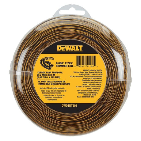 DeWalt DWO1DT802 0.080 in X 225 Ft String Trimmer Replacement Line - Mississauga Hardware Centre IncDEWALTDWO1DT802