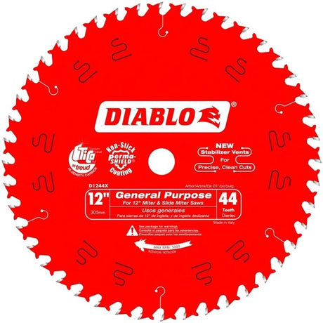 Diablo 12 in. x 44 Tooth General Purpose Wood Saw Blade - Mississauga Hardware Centre IncDIABLOD1244X