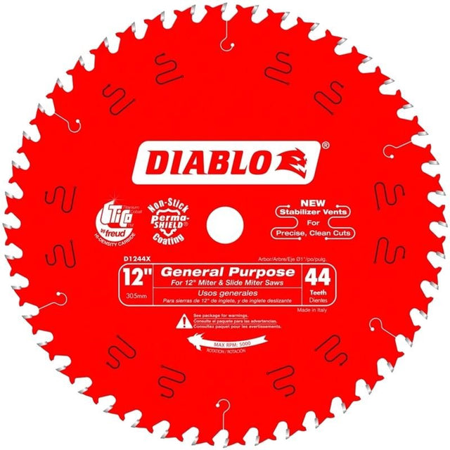 Diablo 12 in. x 44 Tooth General Purpose Wood Saw Blade - Mississauga Hardware Centre IncDIABLOD1244X