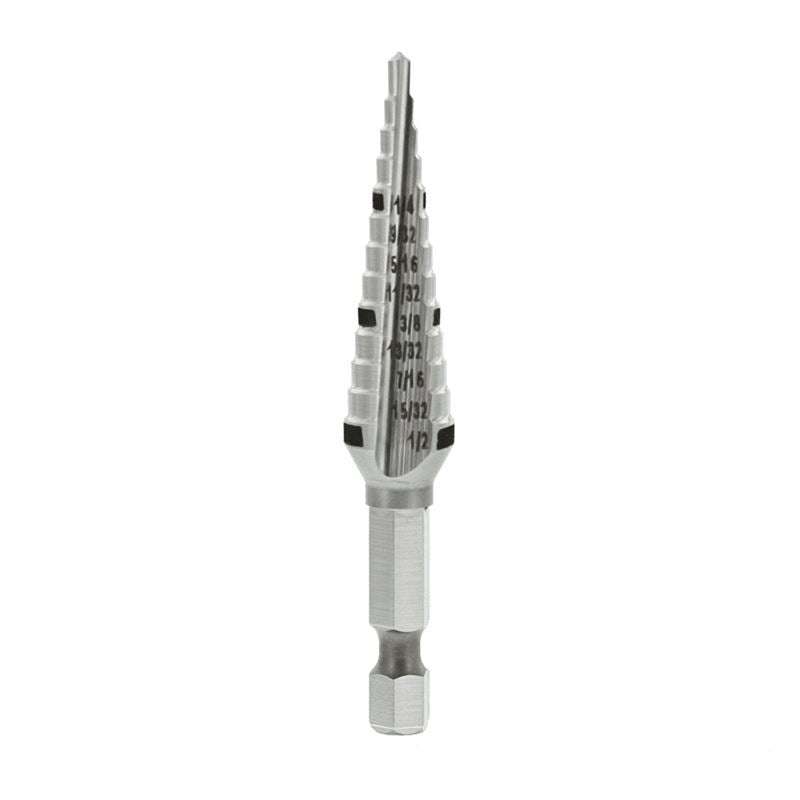 Diablo 1/4 in. â€‘ 1/2 in. 13 Step Impact Step Drill Bit - Mississauga Hardware Centre Inc