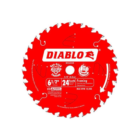 Diablo D0624A 6 - 1/2 in. x 24 Tooth Framing Saw Blade - Mississauga Hardware Centre IncDIABLOD0624A