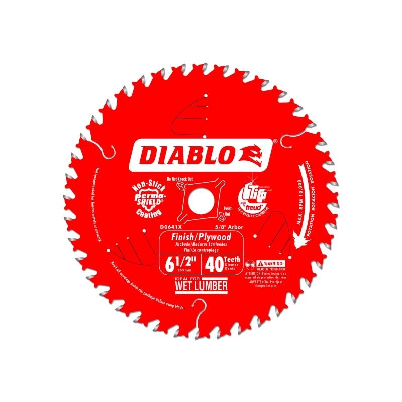 Diablo D0641X 6 - 1/2 in. x 40 Tooth Finish/Plywood Trim Saw Blade - Mississauga Hardware Centre IncDIABLOD0641X