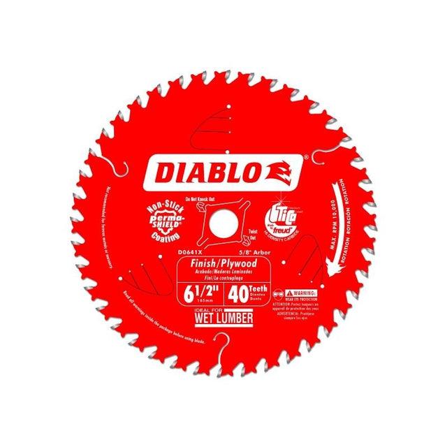 Diablo D0641X 6 - 1/2 in. x 40 Tooth Finish/Plywood Trim Saw Blade - Mississauga Hardware Centre IncDIABLOD0641X