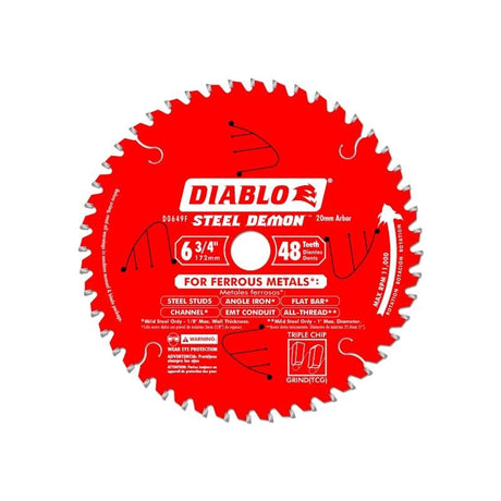 Diablo D0649F 6 - 3/4 in. x 48 Tooth Steel Demon Metal Cutting Saw Blade - Mississauga Hardware Centre IncDiabloD0649F