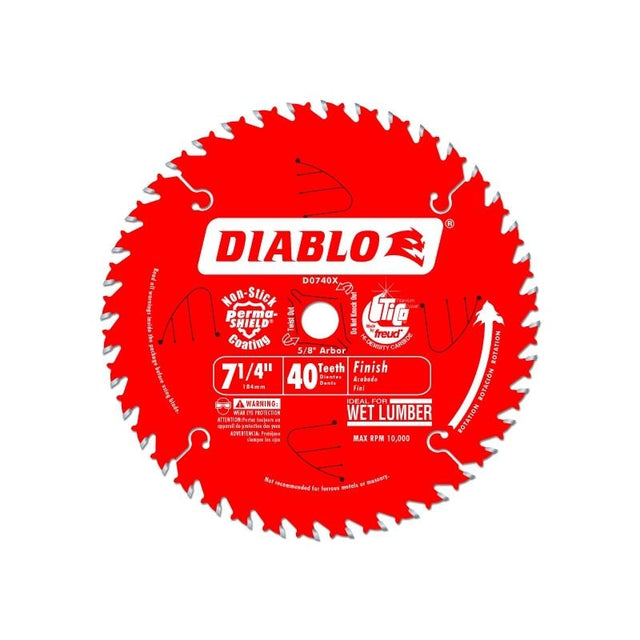 Diablo D0740A 7 - 1/4 in. x 40 Tooth Finish Saw Blade - Mississauga Hardware Centre IncFREUDD0740A