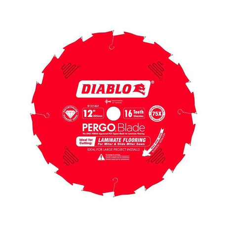 Diablo D1216LF 12 in. x 16 Tooth (PCD) Laminate Flooring PERGO Blade - Mississauga Hardware Centre IncDIABLOD1216LFC