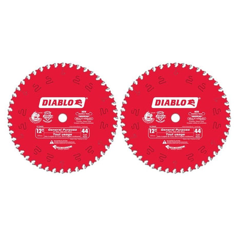 Diablo D124444VP 12in x 44T General Purpose Blade (2 - Pack) - Mississauga Hardware Centre Inc