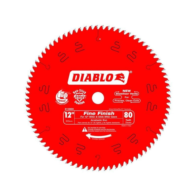 Diablo D1280X 12 in. x 80 Tooth Fine Finish Saw Blade - Mississauga Hardware Centre IncDIABLOD1280X