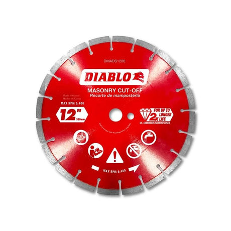 Diablo DMADS1200 12 in. Diamond Segmented Cut - Off Discs for Masonry - Mississauga Hardware Centre Inc