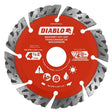 Diablo DMADST0450 4 - 1/2 in. Diamond Segmented Turbo Cut - Off Discs for Masonry - Mississauga Hardware Centre Inc