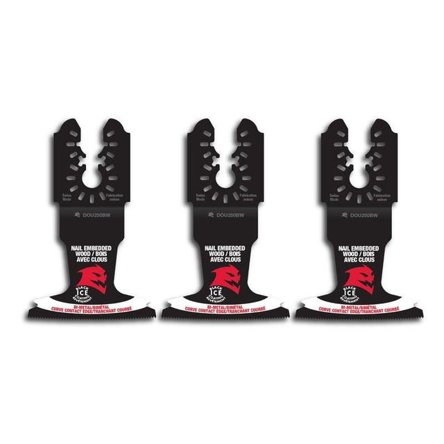 Diablo DOU250BW3 2 - 1/2 in. Universal Fit Bi - Metal Oscillating Blades for Nail - Embedded Wood (3 - Pack) - Mississauga Hardware Centre Inc