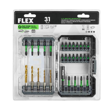 FLEX FAM10001 - 31 31 PC. Impact Drill and Drive Bit Set - Mississauga Hardware Centre Inc