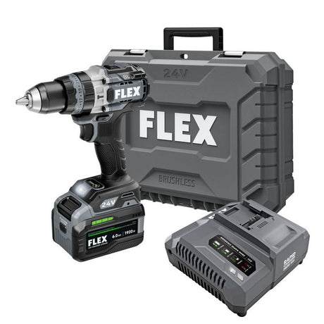 FLEX FX1271T - 1H 24V 1/2 in 2 - Speed Hammer Drill Driver w/ Turbo Mode Stacked - Lithium Kit - Mississauga Hardware Centre Inc