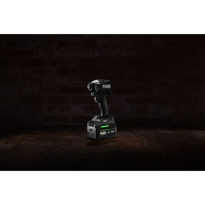 FLEX FX1371A - 1H 24V 1/4 in Quick Eject Hex Impact Driver w/ Multi - Mode Stacked - Lithium Kit - Mississauga Hardware Centre Inc
