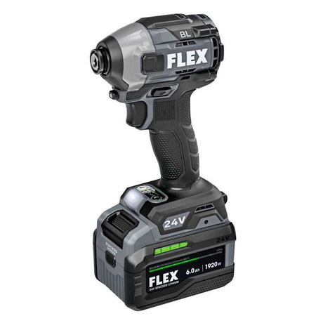 FLEX FX1371A - 1H 24V 1/4 in Quick Eject Hex Impact Driver w/ Multi - Mode Stacked - Lithium Kit - Mississauga Hardware Centre Inc
