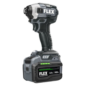 FLEX FX1371A - 1H 24V 1/4 in Quick Eject Hex Impact Driver w/ Multi - Mode Stacked - Lithium Kit - Mississauga Hardware Centre Inc