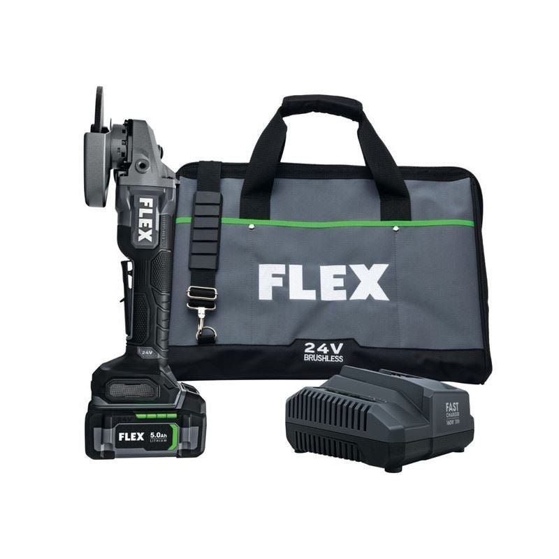 FLEX FX3171A - 1C 24V 5 in Brushless Variable Speed Angle Grinder with Paddle Switch Kit - Mississauga Hardware Centre Inc