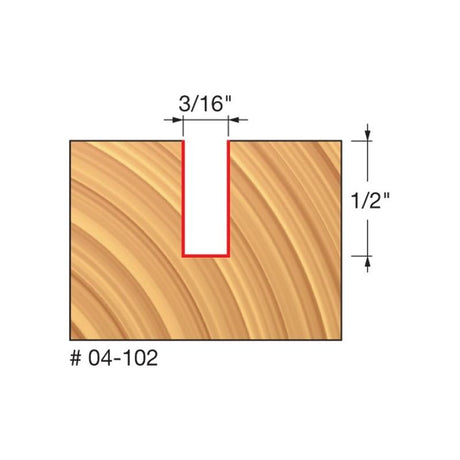 Freud | 04 - 102 3/16 (Dia.) Double Flute Straight Bit - Mississauga Hardware Centre IncFREUD04-102