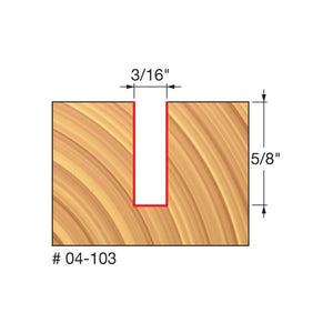 Freud | 04 - 103 3/16 (Dia.) Double Flute Straight Bit - Mississauga Hardware Centre IncFREUD04-103