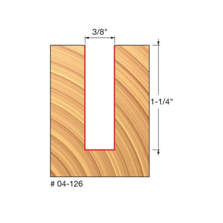 Freud | 04 - 126 3/8 (Dia.) Double Flute Straight Bit - Mississauga Hardware Centre IncFREUD4126