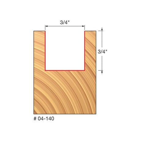Freud | 04 - 140 3/4 (Dia.) Double Flute Straight Bit - Mississauga Hardware Centre IncFREUD04-140