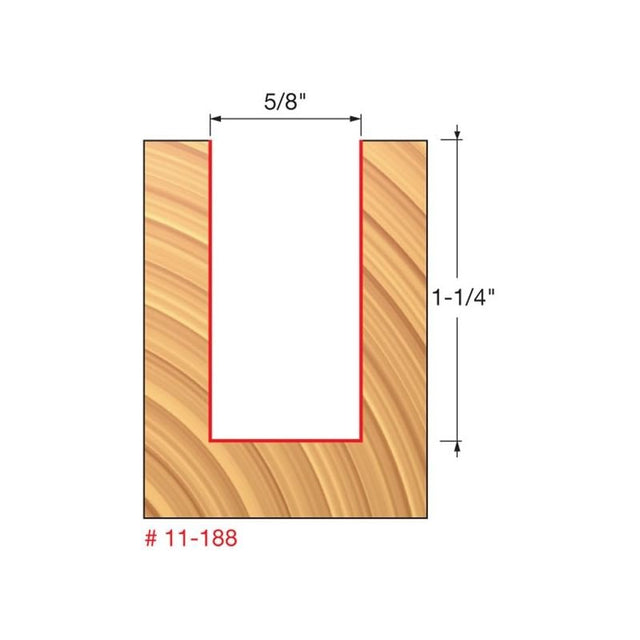 Freud | 11 - 188 5/8 (Dia.) Single Flute Straight Bit - Mississauga Hardware Centre IncFREUD11-188