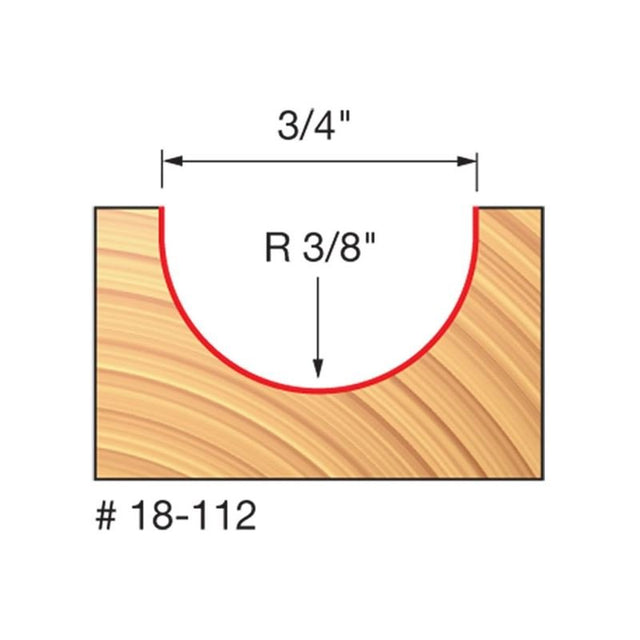 Freud | 18 - 112 3/8 Radius Round Nose Bit - Mississauga Hardware Centre IncFREUD18112