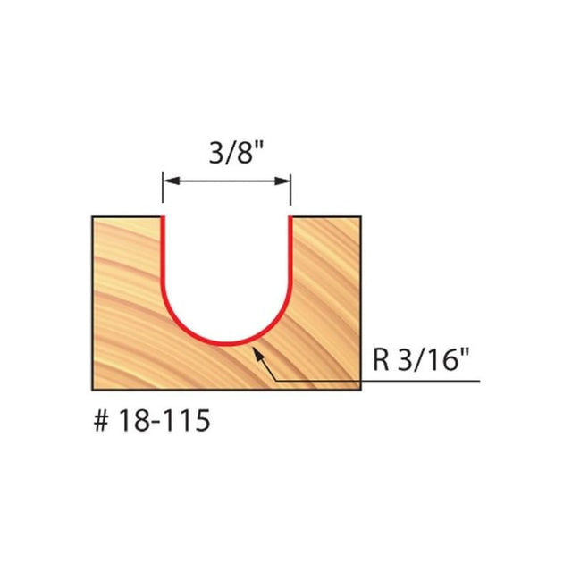 Freud | 18 - 115 3/16 Radius Round Nose Bit - Mississauga Hardware Centre IncFREUD18-115