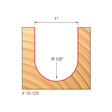 Freud | 18 - 126 1/2 Radius Round Nose Bit - Mississauga Hardware Centre IncFREUD18-126