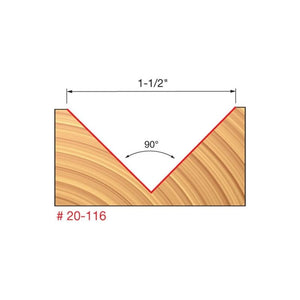 Freud | 20 - 116 1 - 1/2 (Dia.) V Grooving Bit - Mississauga Hardware Centre IncFreud20-116