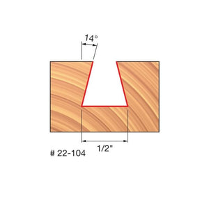 Freud | 22 - 104 1/2 (Dia.) Dovetail Bit - Mississauga Hardware Centre IncFREUD22104
