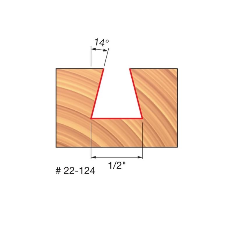 Freud | 22 - 124 1/2 (Dia.) Dovetail Bit - Mississauga Hardware Centre IncFREUD22124