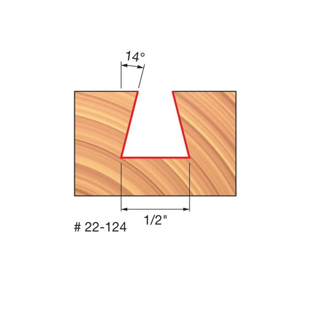 Freud | 22 - 124 1/2 (Dia.) Dovetail Bit - Mississauga Hardware Centre IncFREUD22124