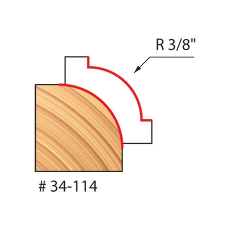 Freud | 34 - 110 1/4 Radius Rounding Over Bit - Mississauga Hardware Centre IncFreud34-114