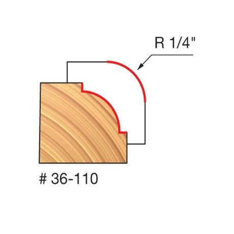 Freud | 34 - 110 1/4 Radius Rounding Over Bit - Mississauga Hardware Centre IncFreud36110