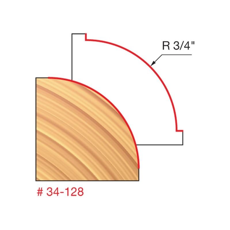 Freud | 34 - 110 1/4 Radius Rounding Over Bit - Mississauga Hardware Centre IncFreud34-128Q