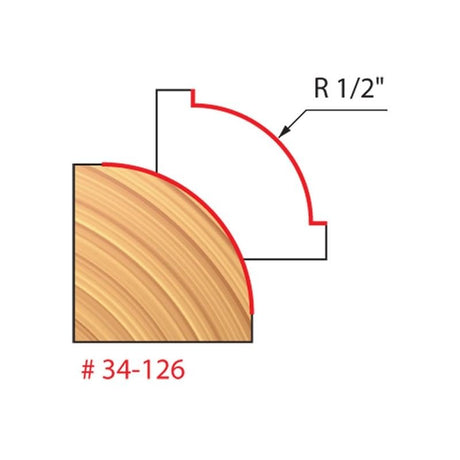 Freud | 34 - 110 1/4 Radius Rounding Over Bit - Mississauga Hardware Centre IncFREUD34-126Q