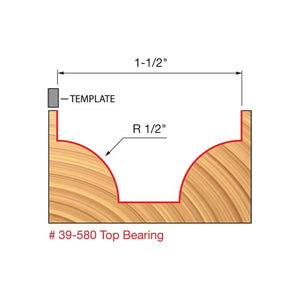 Freud | 39 - 580 1/2 Radius Ovolo Bit - Mississauga Hardware Centre IncFREUD39-580