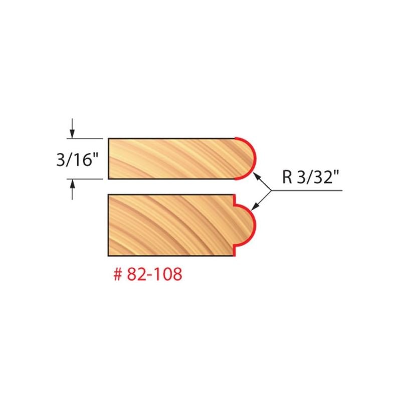 Freud | 82 - 108 3/32 Radius Half Round Bit - Mississauga Hardware Centre IncFREUD82-108