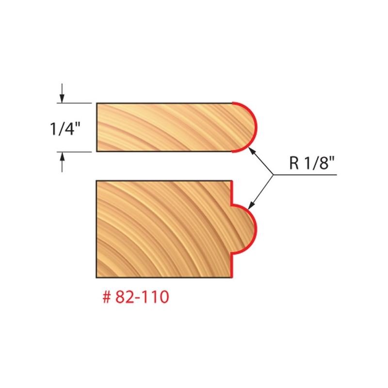 Freud | 82 - 110 1/8 Radius Half Round Bit - Mississauga Hardware Centre IncFREUD82-110