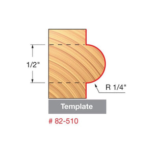 Freud | 82 - 510 1/4 Radius Half Round Bit with Bearing - Mississauga Hardware Centre IncFREUD82-510