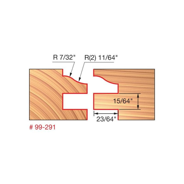 Freud | 99 - 291 2 (Dia.) One - Piece Rail and Stile Bit - Mississauga Hardware Centre IncFreud99-291
