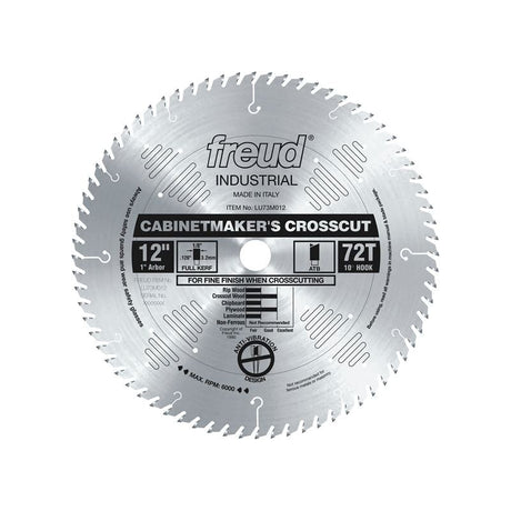 Freud | LU73M012 12" Cabinetmaker's Crosscut Blade - Mississauga Hardware Centre IncFREUDLU73M012