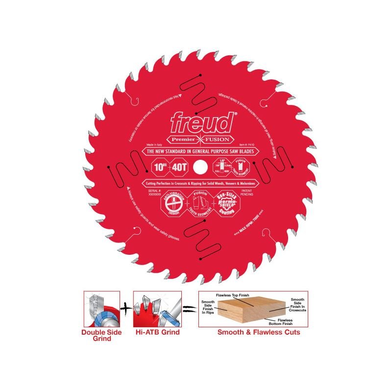Freud | P410C 10" 40T Carbide General Purpose Blade - Mississauga Hardware Centre IncFREUDP410C