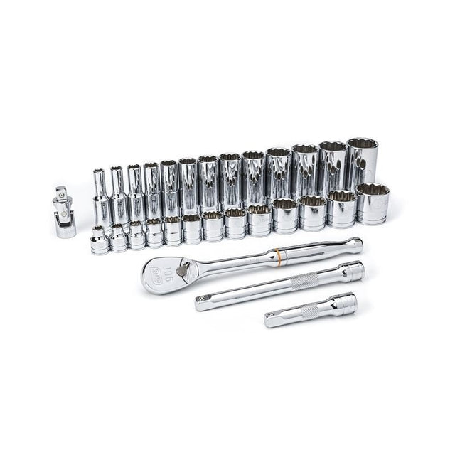 GEARWRENCH 80568 30 Pc. 3/8in Drive 12 Point Standard and Deep SAE Mechanics Tool Set - Mississauga Hardware Centre Inc