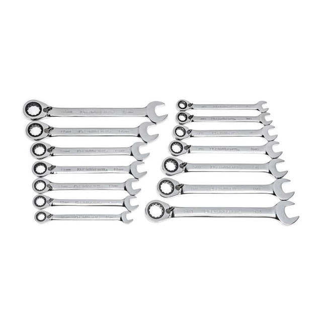 GEARWRENCH 85142 14 Pc. 72 - Tooth 12 Point Reversible Ratcheting Combination SAE and Metric Wrench Set - Mississauga Hardware Centre Inc
