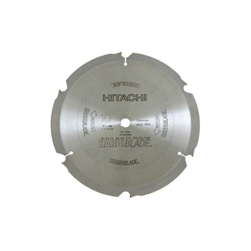 Hitachi | 18108 10" x 6 Tooth Miter Table Saw Hardi Blade - Mississauga Hardware Centre IncHitachi18108
